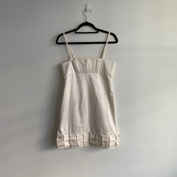 ALICE + OLIVIA White Square Neckline Mini Dress - Picture 3 of 6